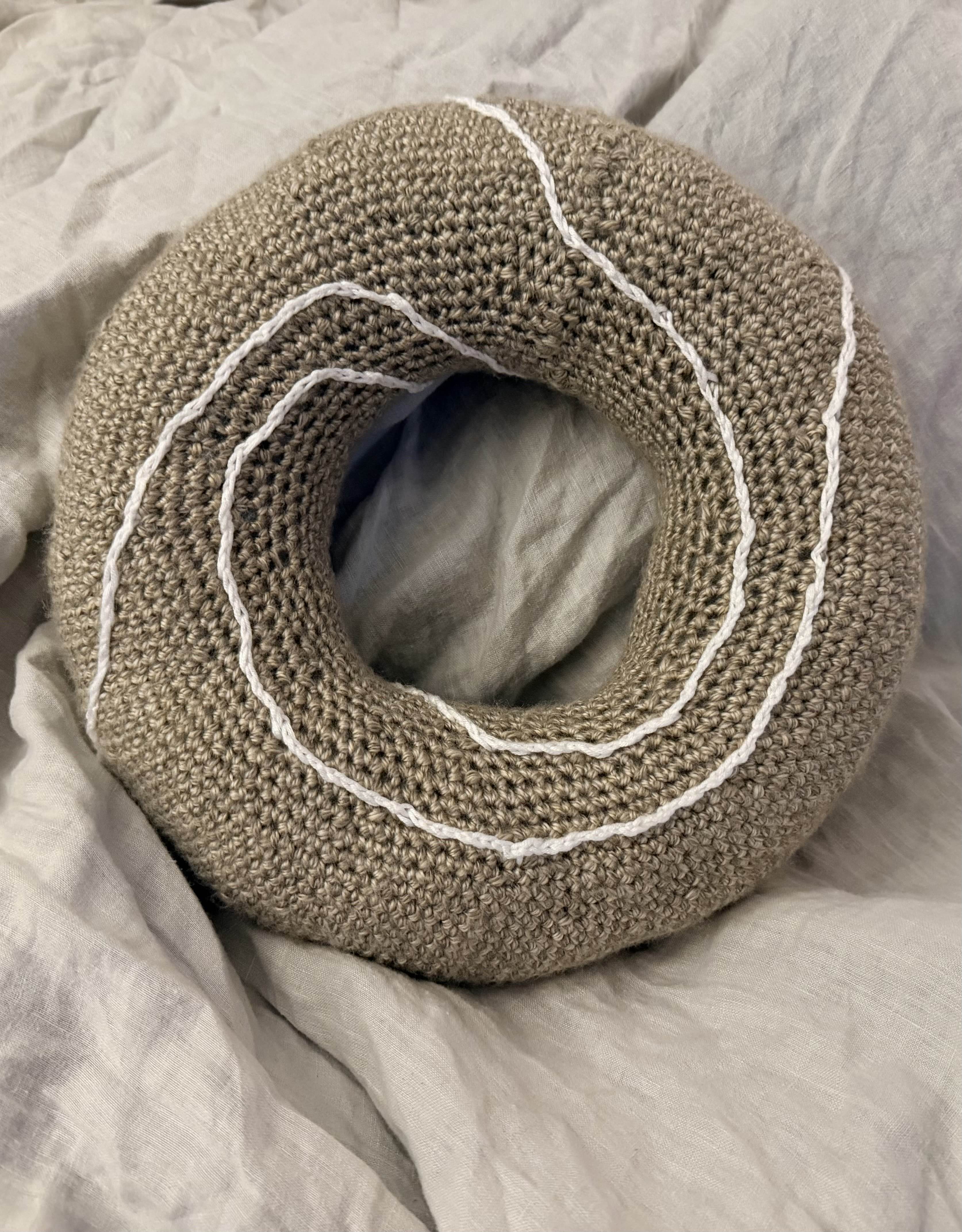 A crochet torus with an embedded trefoil